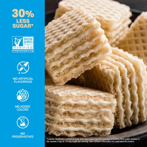Vista 4 de Loacker Quadratini Galletas de oblea de vainilla, 8.82 onzas (paquete de 2)