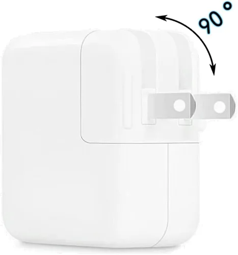 Vista 6 de Adaptador de enchufe de CA para MacBook Adaptador de pared Adaptador de corriente de enchufe de corriente para Mac Cargador de viaje Enchufe