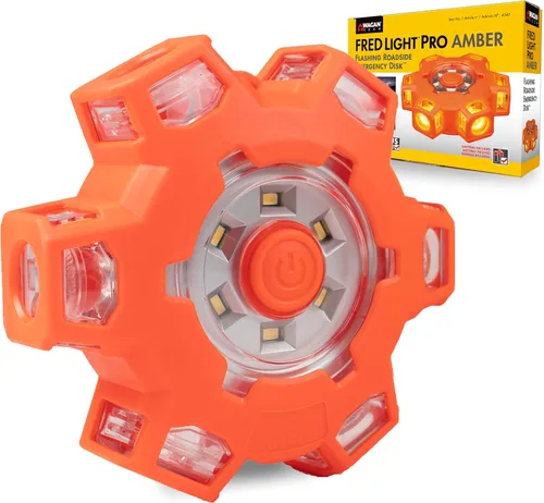 Vista 15 de WAGAN Fred Disco de luces LED parpadeantes para emergencia en carretera, paquete de de 3, Rojo