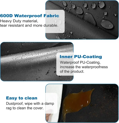 Vista 3 de AKEfit Cubierta de Aire Acondicionado para Exterior, Impermeable de Servicio Pesado, Defensor de AC con Tela Oxford Duradera, Protector de AC Negro