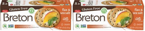 Vista 6 de Dare Breton - Galletas sin gluten, originales con lino, 4.76 onzas, paquete de 1 unidad