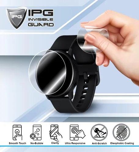 Vista 3 de IPG AMOLED Smartwatch Protector de pantalla de hidrogel para Garmin Instinct Crossover (2 unidades) Invisible HD Clear Film Anti-Scratch Protector