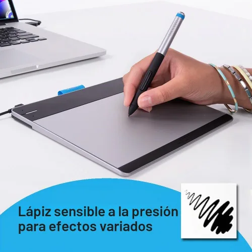 Vista 3 de Wacom Intuos - Pluma y tableta táctil pequeña., Negro S