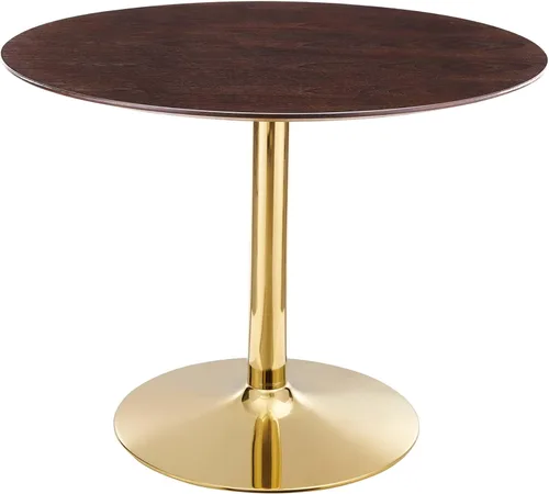 Vista 31 de Modway EEI-4746-GLD-BLK Verne - Mesa de comedor de mármol artificial de 28 pulgadas, color negro dorado