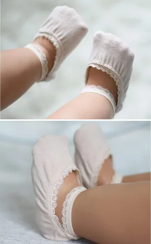 Vista 3 de Yenzat Calcetines antideslizantes antideslizantes para bebés con agarre para niñas pequeñas