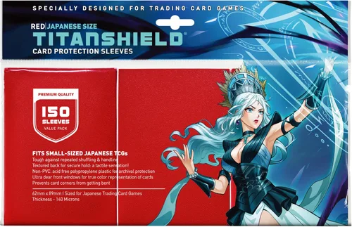 Vista 9 de TitanShield - Fundas para tarjetas pequeñas, color naranja (150 fundas), se adapta a Yugioh Protectores de baraja de tarjetas coleccionables