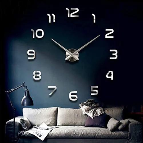 Vista 9 de FASHION in THE CITY Reloj de pared de superficie de espejo 3D DIY, relojes decorativos de pared de gran tamaño, relojes silenciosos sin tictac