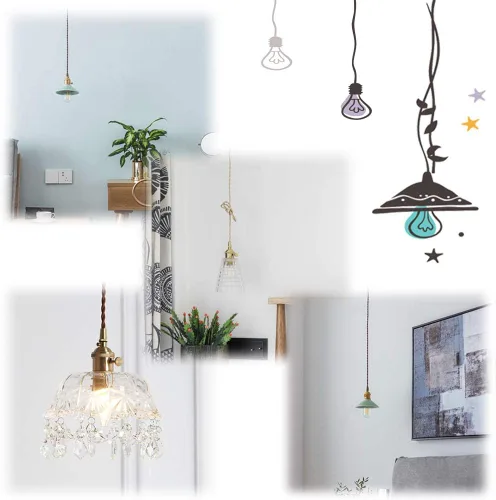 Vista 5 de 20 unidades de cable de metal retro, conector de iluminación colgante, cable roscado de aluminio para iluminación hecha a mano, lámparas, colgantes