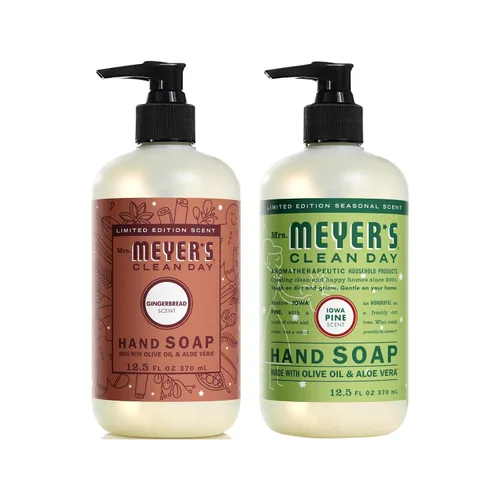 Vista 11 de Mrs. MEYER'S Jabón líquido para manos, 1 aroma de sidra de manzana y 1 aroma de saúco, 12.5 onzas líquidas cada uno (paquete variado)