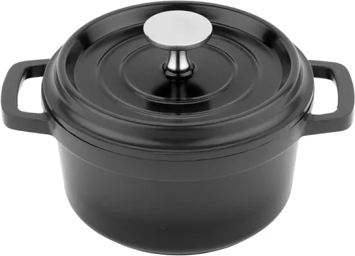 Vista 17 de G.E.T. CA-101-BK/BK/CC Heiss® - Mini bandeja para hornear/cazuela de aluminio fundido de bajo consumo, 10 onzas, color negro