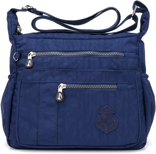 Vista 8 de Bandolera MINTEGRA para mujer de nailon, impermeable, bolsa de hombro, bolsa de mensajero, ligera, con múltiples bolsillos