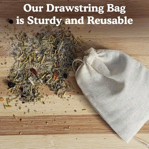 Vista 5 de Regency Wraps Bolsas con cordón 100% algodón, especias y té, 3 x 4, paquete