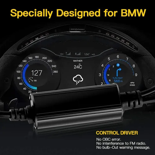 Vista 8 de H8 LED Focos de ojos de ángel con halo Compatible para BMW E60 E61 E63 E64 E70 E90 E92 E70 E71 E82 E87 E89 1 3 5 Series X5/6 Z4/7 Lámpara de xenón