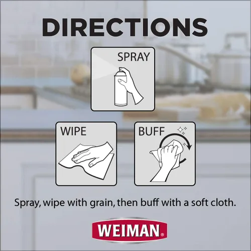 Vista 4 de Weiman Limpiador de acero inoxidable y aerosol de pulido de 17 oz - Paquete de 6