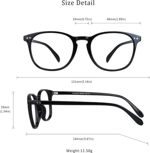 Vista 6 de LifeArt - Lentes con bloqueo de luz azul, anti fatiga, anteojos de lectura para computadora, videojuegos y televisión para hombre y mujeres