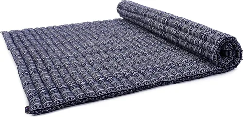 Vista 67 de Leewadee - Colchón de piso plegable - Futón japonés enrollable -Alfombra de tatami triple pliegue - Cama de piso para invitados - Colchón de camping