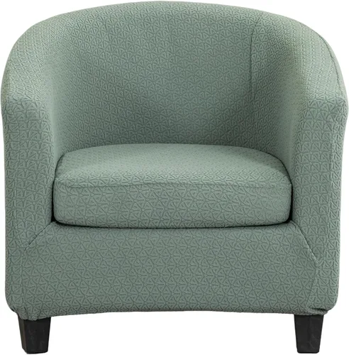 Vista 10 de Funda estampada para silla de club, 2 piezas, elástica con acento de barril para sillón, fundas de sofá, fundas extraíbles para silla de bañera
