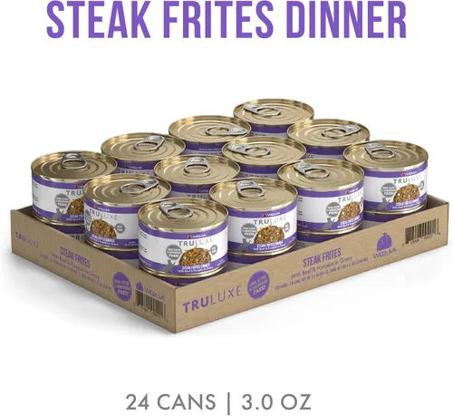 Vista 2 de Weruva TruLuxe Alimento para gatos, carne fritas de carne con carne de res y calabaza en salsa, lata de 3 onzas (paquete de 24)