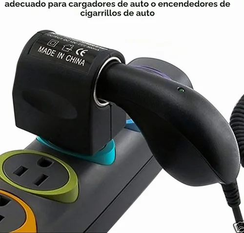 Vista 2 de Diyeeni Convertidor de CA a CC, enchufe de pared a encendedor de cigarrillos de automóvil, adaptador de corriente de 110 V a 240 V CA a 12 V CC 1.5