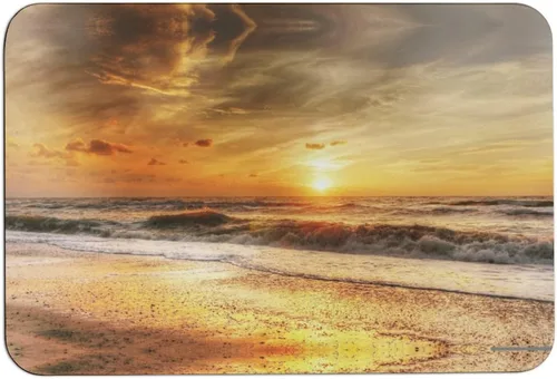 Vista 17 de Alfombras de baño de playa con puesta de sol, antideslizantes, de secado rápido, súper absorbentes, diseño de isla oceánica, vida marina, arena