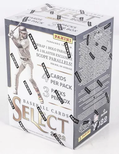 Vista 2 de Panini Select MLB Baseball 2022 - 4 paquetes, 12 tarjetas por caja
