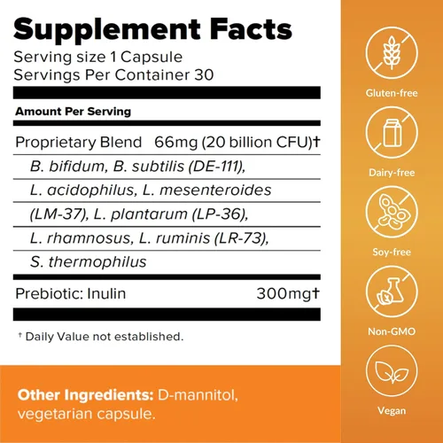 Vista 2 de BiotiQuest Probióticos antibióticos antibióticos para reequilibrar el cuerpo después de tomar antibióticos, 20 mil millones de UFC, sin OMG y sin