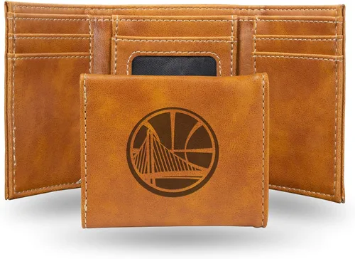 Vista 20 de NBA Rico Industries - Billetera triple grabada con láser y tres pliegues, accesorio para hombre