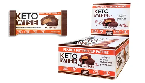 Vista 10 de Keto Wise Fat Bombs - Hecho con aceite MCT que contiene chocolate, bajo en grasa, bajo en carbohidratos y apto para dieta cetogénica, 0.28 oz