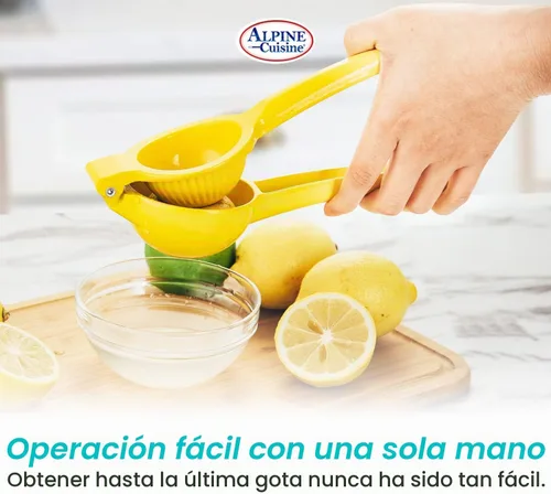 Vista 6 de Alpine Cuisine Exprimidor de limón resistente de 2.95 pulgadas – Exprimidor manual de cítricos de aluminio, prensa manual de cítricos, prensa
