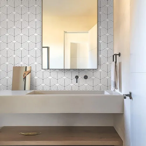 Vista 3 de 12 calcomanías mate para azulejos de pared, despegar y pegar, autoadhesivas, calcomanías de vinilo para azulejos de pared, adhesivo de PVC