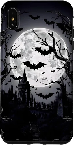 Vista 11 de Goth & Gothic, Bats & Moon, Horror Themed Castle, Dark Emo Case for iPhone 17