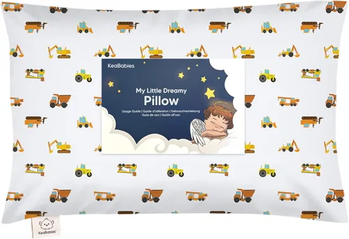 Vista 22 de Almohada para niños pequeños con funda - 13 x 18 pulgadas My Little Dreamy Almohada para niños pequeños de KeaBabies para viajar y dormir, funda