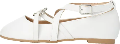 Vista 4 de bebe Girls Dress Shoes - Strappy Ballet Flats with Rhinestone Medallion Little GirlBig Girl