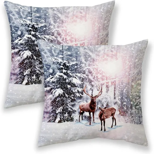 Vista 68 de Juego de 2 fundas de almohada para el 4 de julio, 16 x 16 pulgadas, Día de la Independencia, Día de los Caídos, decoración al aire libre, almohadas