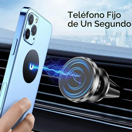 Vista 2 de 【Paquete de 2】Soporte magnético para teléfono de ventilación de automóvil [fácil de instalar] Soporte magnético reutilizable para ventilación