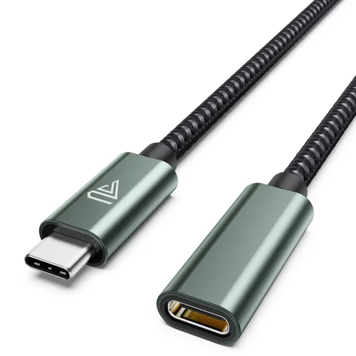 Vista 11 de Faracent Cable de extensión USB C (20Gbps/240W/1FT/0.3M), USB 3.2 tipo C 3.1 macho a hembra, extensión de carga y sincronización para iPhone 16 15