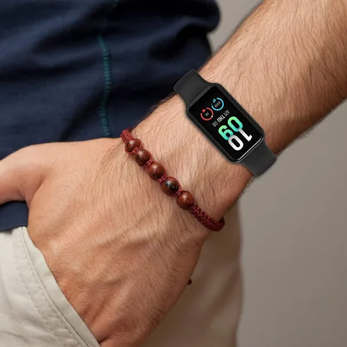 Vista 5 de Senter Correa de liberación rápida de silicona suave para reloj inteligente Amazfit Band 7 Pro