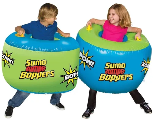 Vista 2 de Big Time Toys Sumo Bumper Boppers - Juego de 2 con 2 parches de reparación, los niños se ponen activos y tontos, diversión inflada con aire, más