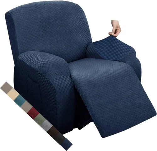 Vista 8 de MAXIJIN funda para sofá de 4 piezas, para sofás de 3 plazas, muy elástica, no se desliza, para perros, para mascotas, protector elástico de muebles