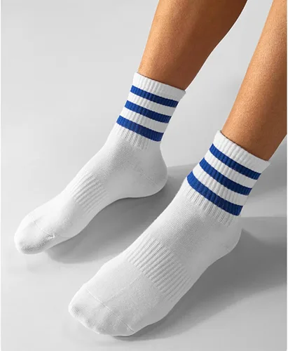 Vista 5 de 4 pares de calcetines a rayas para mujer, calcetines deportivos retro de algodón, elásticos, calcetines novedosos, unisex, multicolor