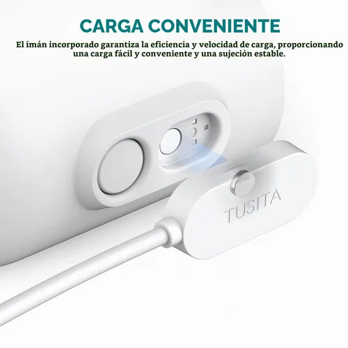Vista 5 de TUSITA Cable de carga magnético para interiores compatible con Arlo Ultra 1 2, Pro 3 4 5 2K - 3M, color blanco