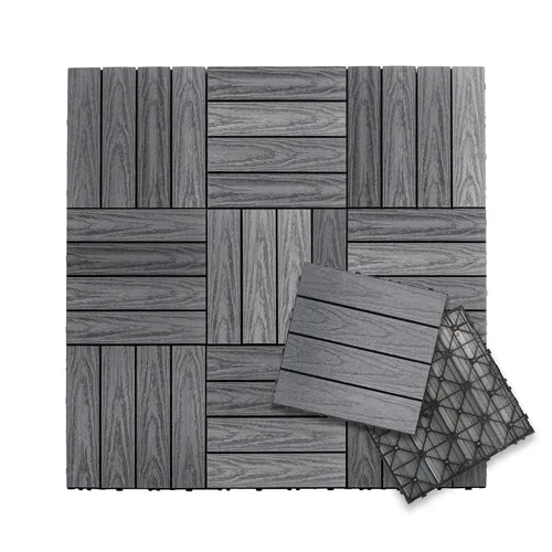 Vista 13 de NewTechWood UltraShield Naturale - Azulejo compuesto para exteriores (1 pie x 1 pie), color rosa de Seúl (10 pies cuadrados por caja)