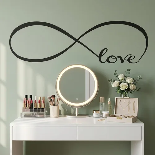 Vista 3 de Símbolo de infinito con la palabra Love