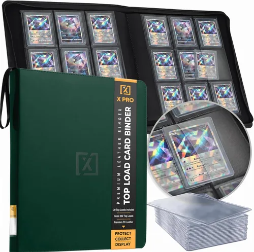 Vista 14 de X PRO Carpeta de tarjetas de carga superior, compatible con fundas de tarjetas de carga superior, se adapta a 252 20 cargadores premium incluidos