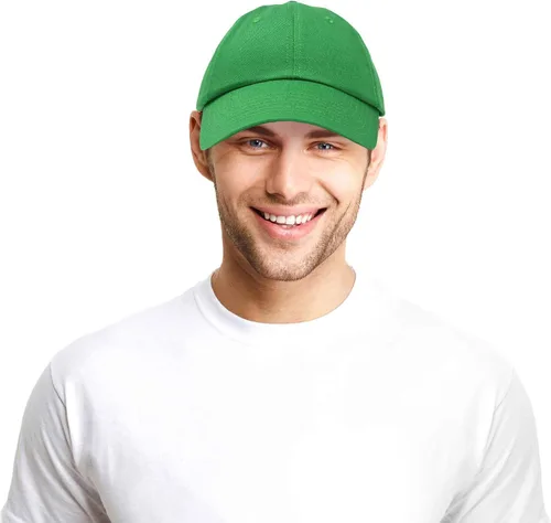 Vista 3 de DALIX Gorra de béisbol para papá, lisa, para hombre, mujer, algodón, ajustable, en blanco, sin estructurar, suave