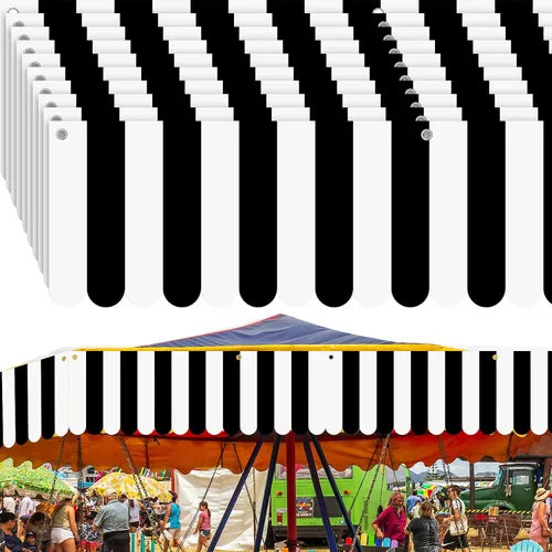 Vista 13 de Preboun 3 piezas de decoración de toldo de carnaval, tienda de campaña de circo, decoraciones colgantes de carnaval, pancarta de concesión, toldo