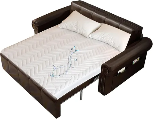 Vista 13 de Kingnex Protector de colchón acolchado impermeable para litera de RV de 30 x 75 para cama individual estrecha, estilo de sábana ajustada