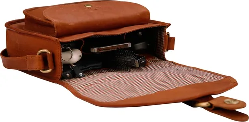 Vista 6 de FINELAER Bolso bandolera de cuero vintage