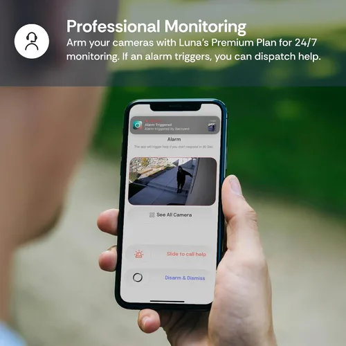 Vista 8 de Luna Doorbell Cámara inalámbrica, detección de paquetes y humanos AI, alertas instantáneas, visión nocturna, audio de 2 vías, alimentación por