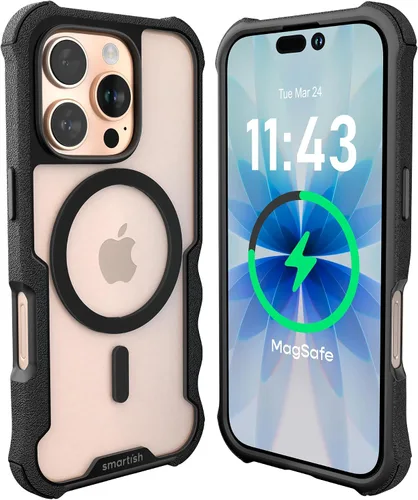 Vista 12 de Smartish Funda para iPhone 12 Pro Max Armor - Gripzilla [resistente + protectora] Funda de agarre delgada y resistente - Black Tie Affair
